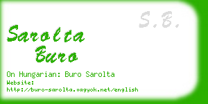 sarolta buro business card